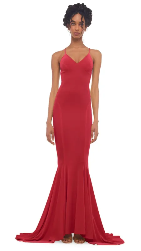 LOW BACK FISHTAIL GOWN sold by Norma Kamali