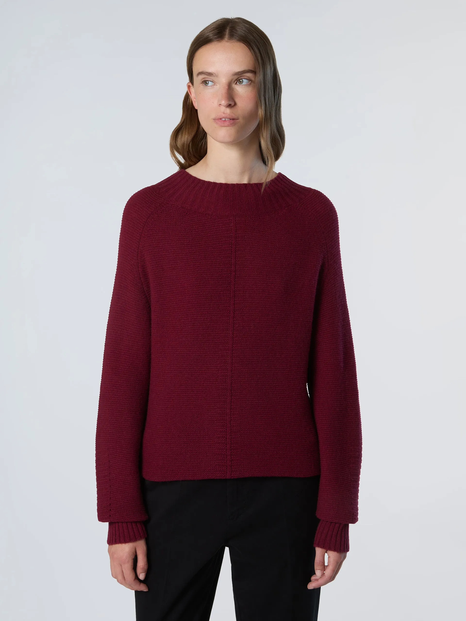 Mock-neck saddle shoulder sweater sold by North Sails