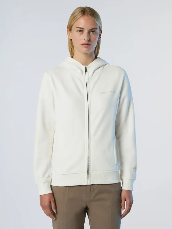 Full-zip hoodie with tonal logo sold by North Sails