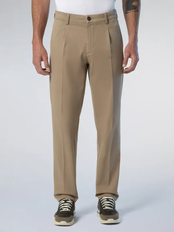 Defender pleated gabardine chinos sold by North Sails