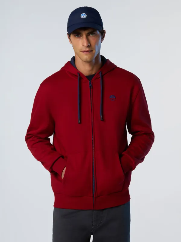 Full-zip hoodie with embroidered logo sold by North Sails
