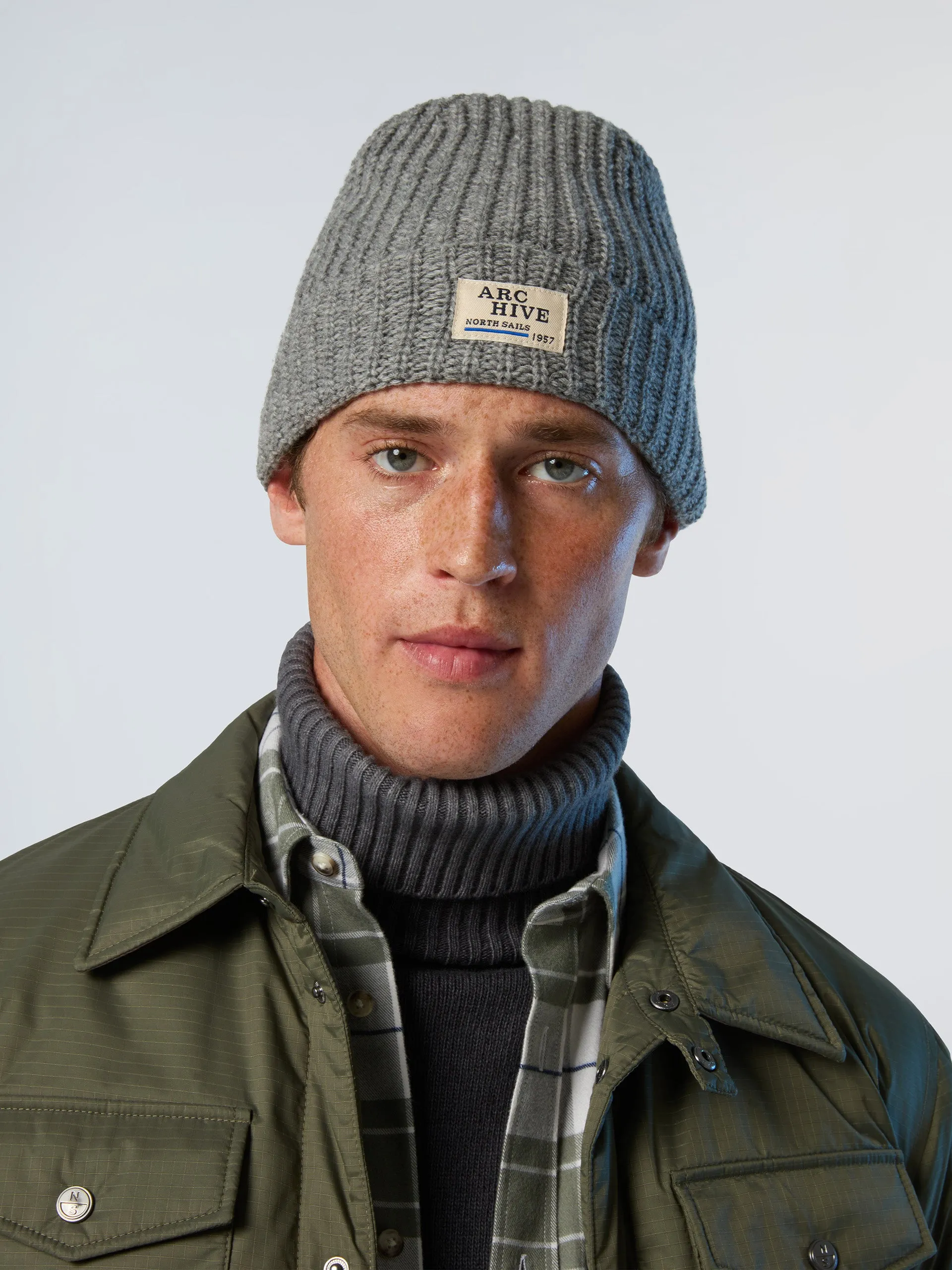 Archival fisherman's knit beanie sold by North Sails product image thumbnail 3