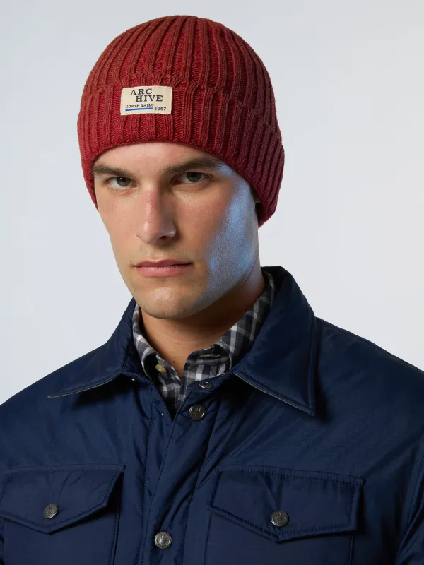 Archival ribbed beanie sold by North Sails