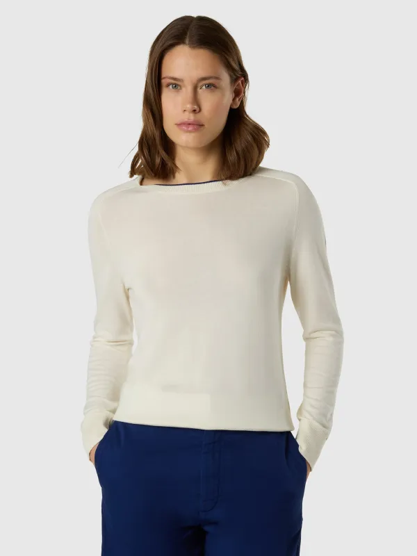 Viscose-cotton crew-neck sweater sold by North Sails