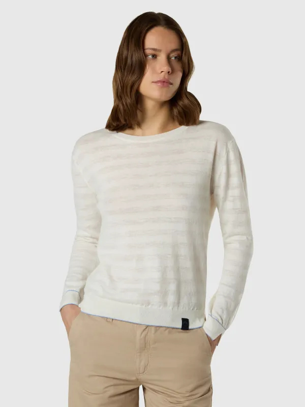Striped boat-neck sweater sold by North Sails