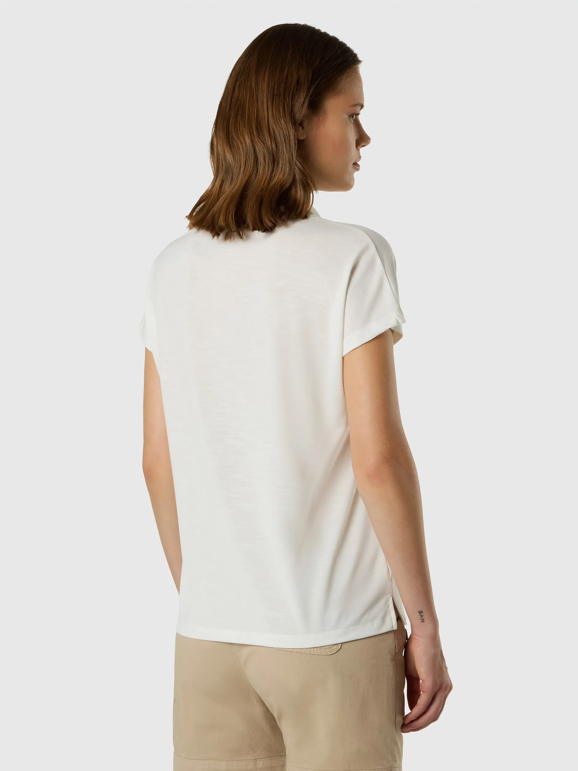 Slub jersey buttonless polo shirt sold by North Sails product image thumbnail 4