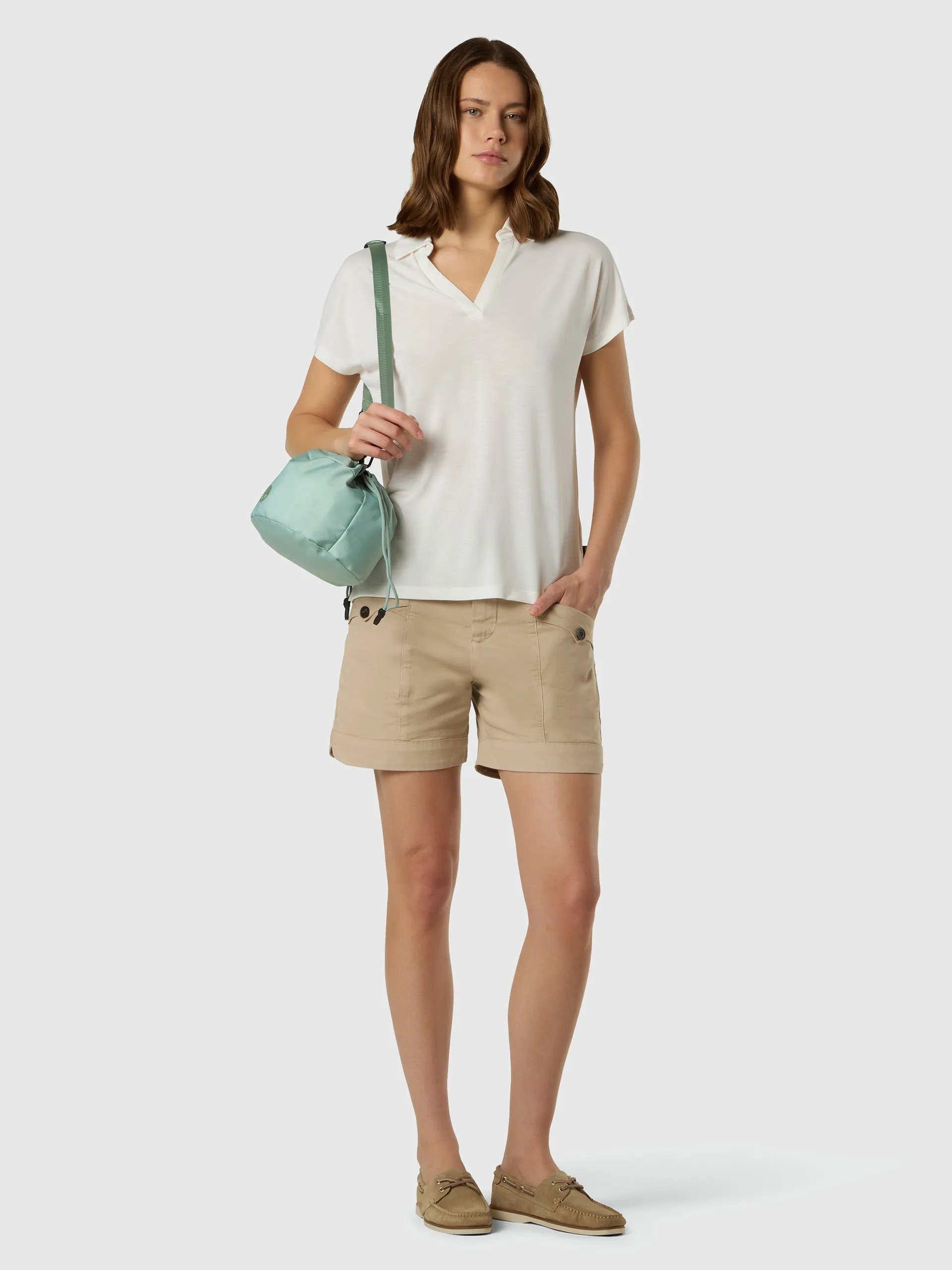 Slub jersey buttonless polo shirt sold by North Sails product image thumbnail 5