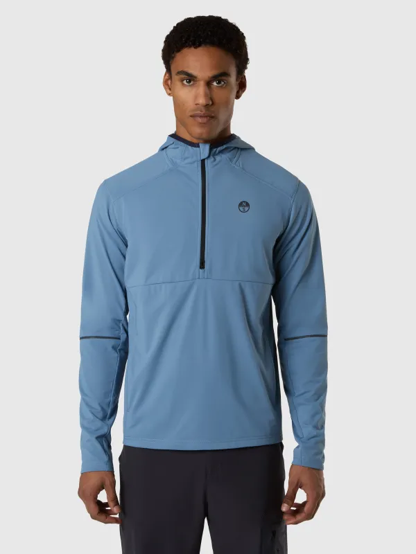 Brushed fleece half-zip hoodie sold by North Sails