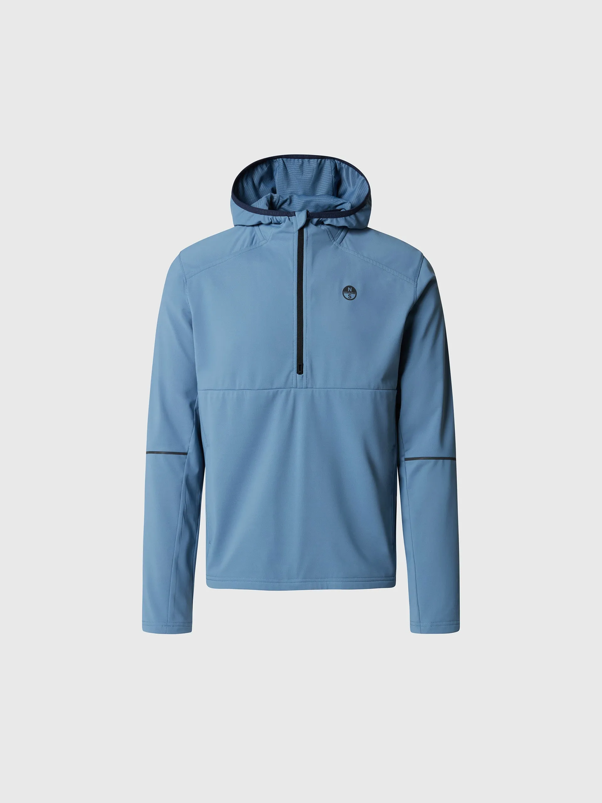 Brushed fleece half-zip hoodie sold by North Sails product image thumbnail 3