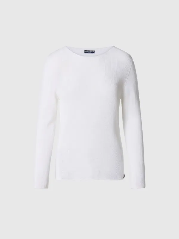 Seamless boat-neck sweater made by North Sails