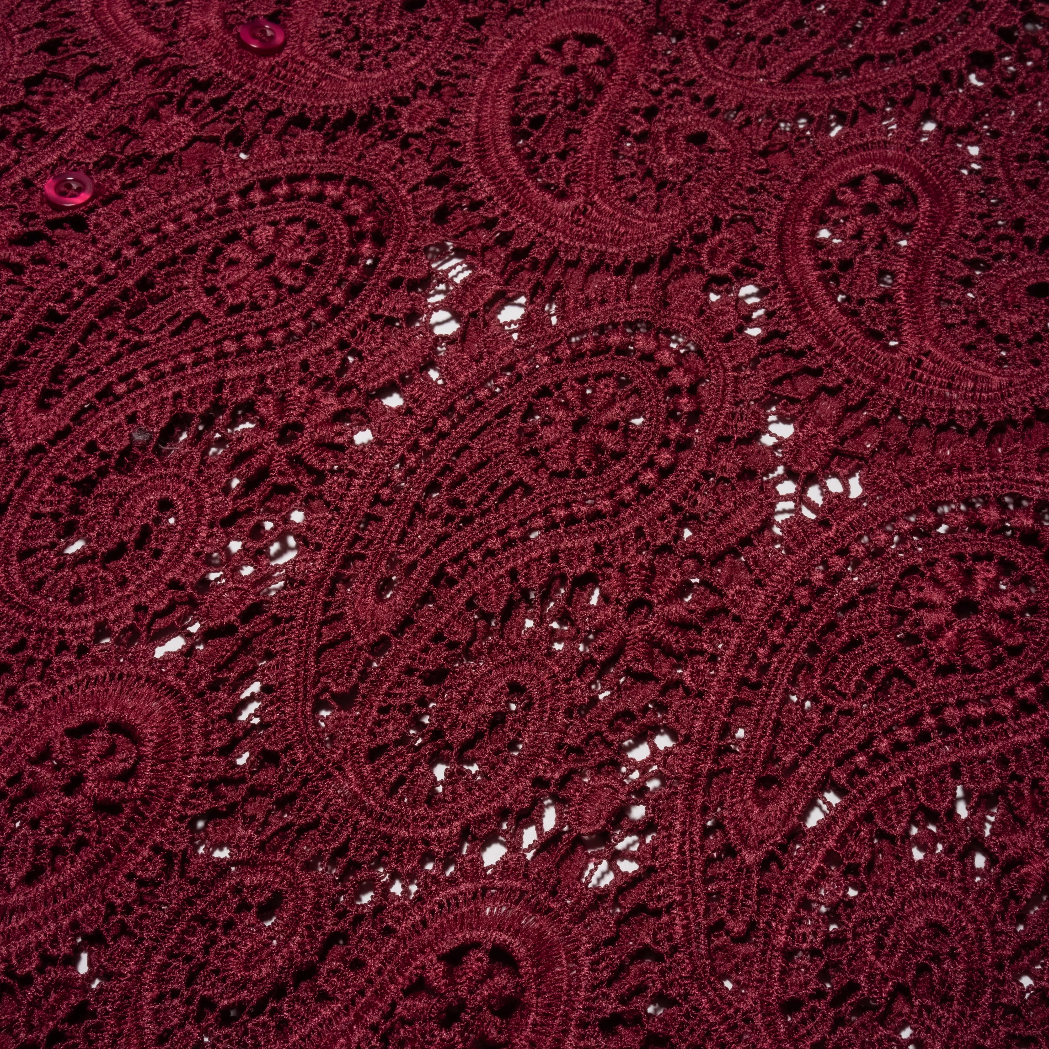 WINE PAISLEY BUTTON-UP sold by Nostalgia product image thumbnail 2