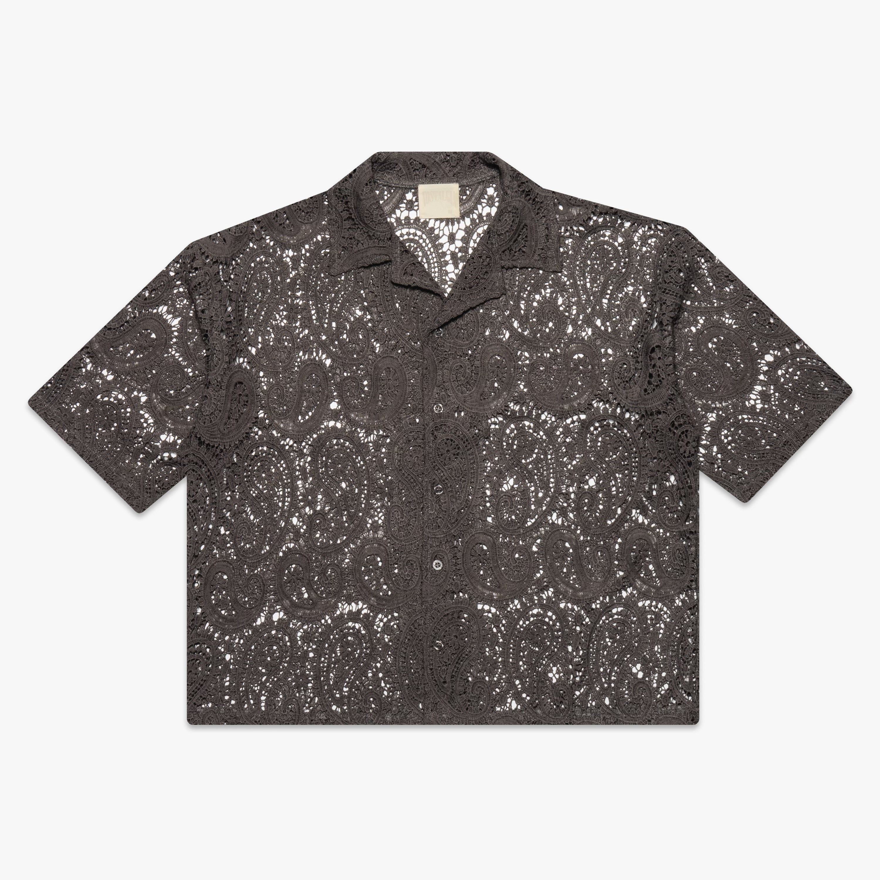 GREY PAISLEY BUTTON-UP sold by Nostalgia