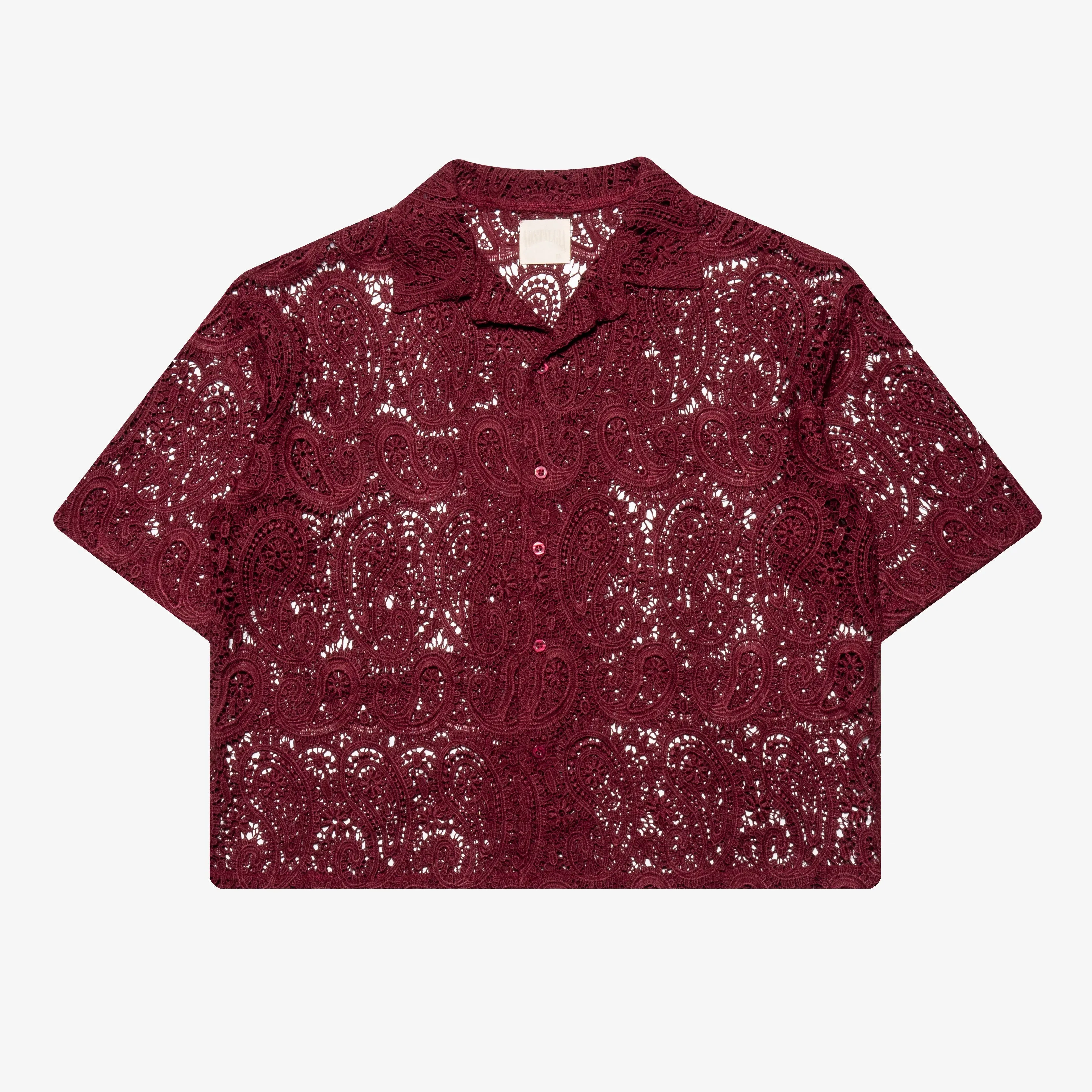 WINE PAISLEY BUTTON-UP sold by Nostalgia