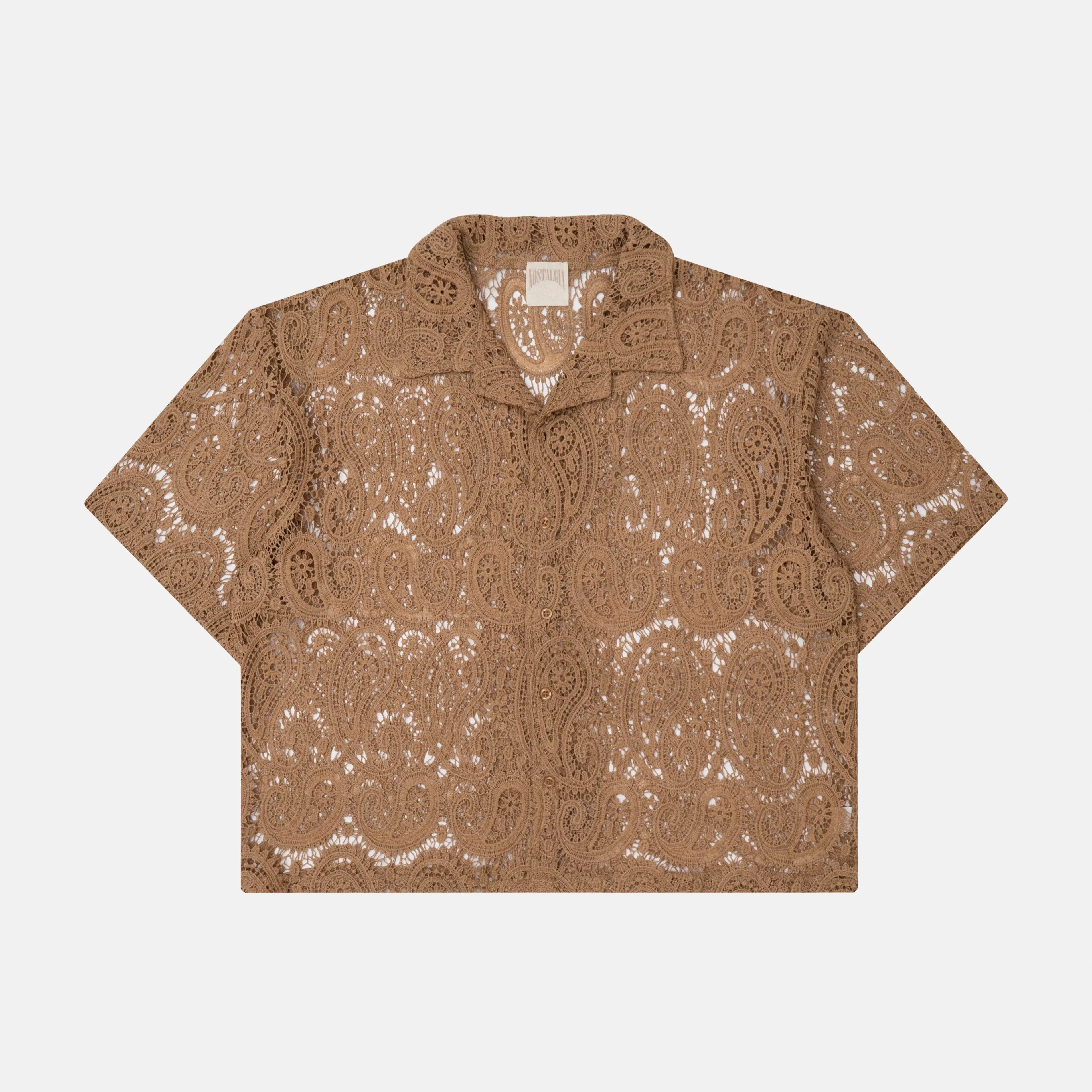 SAND PAISLEY BUTTON-UP sold by Nostalgia