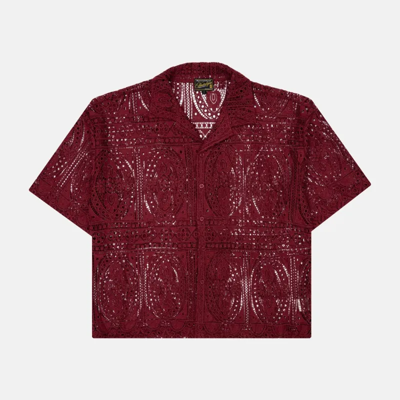 WINE BARRIO LACE BUTTON-UP sold by Nostalgia