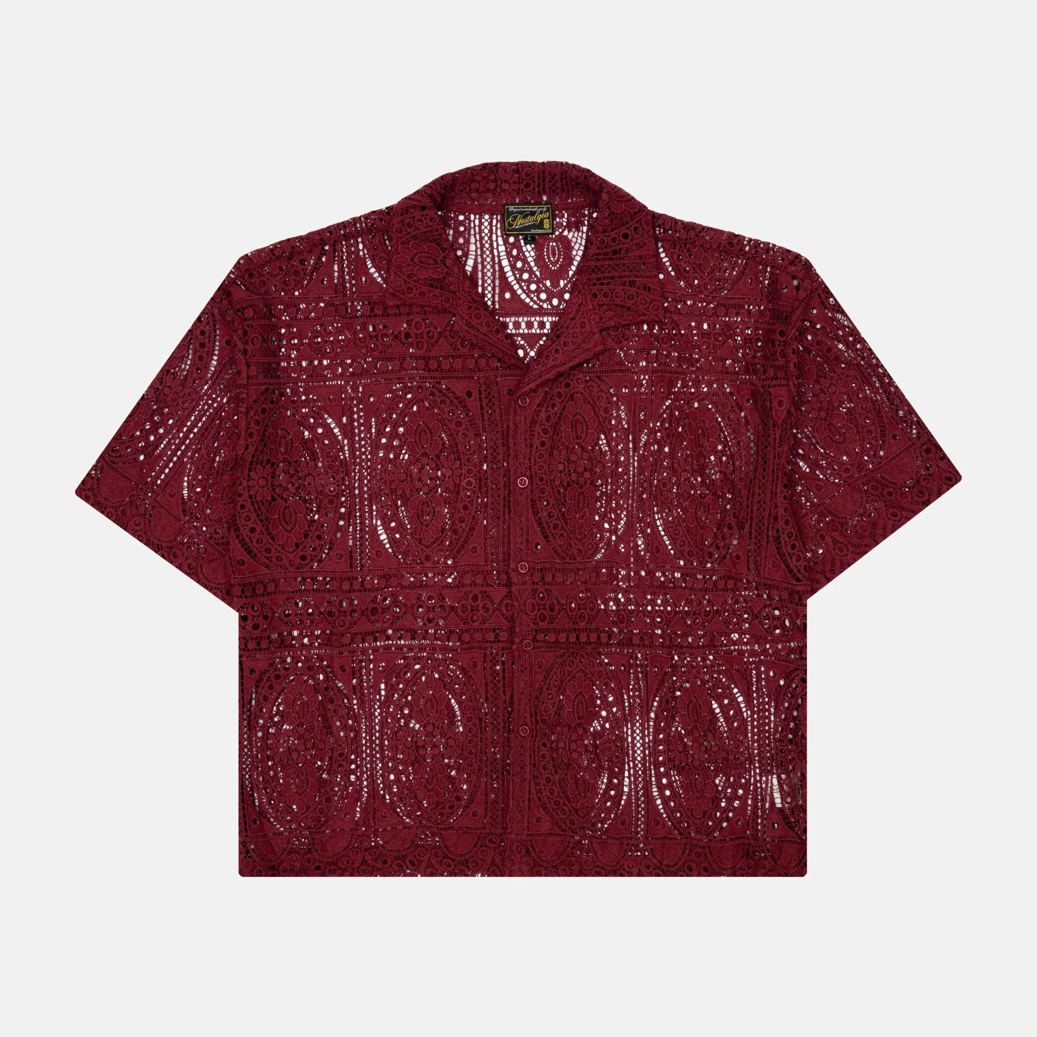WINE BARRIO LACE BUTTON-UP sold by Nostalgia