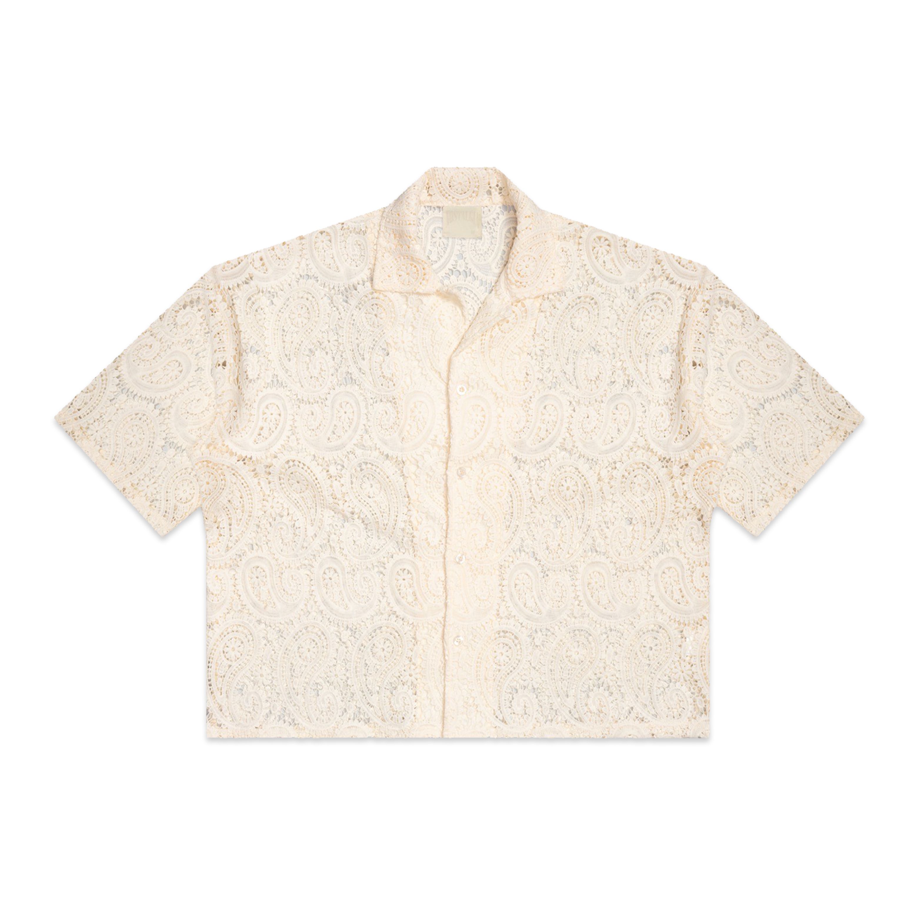 CREAM PAISLEY BUTTON-UP sold by Nostalgia