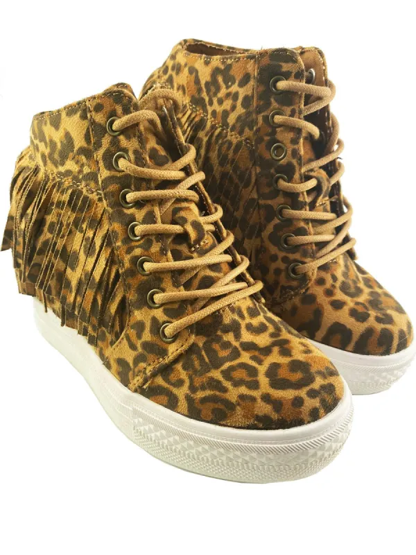 Nick - Leopard Lifestyle Sneaker Wedge sold by Not Rated