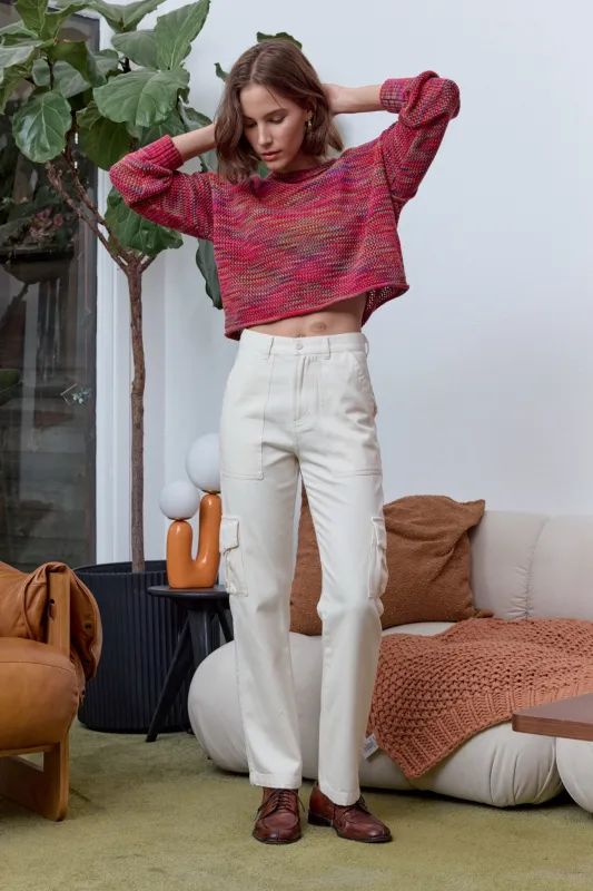 NSF Hawk Straight Leg Twill Cargo Pant - Ivory sold by NSF