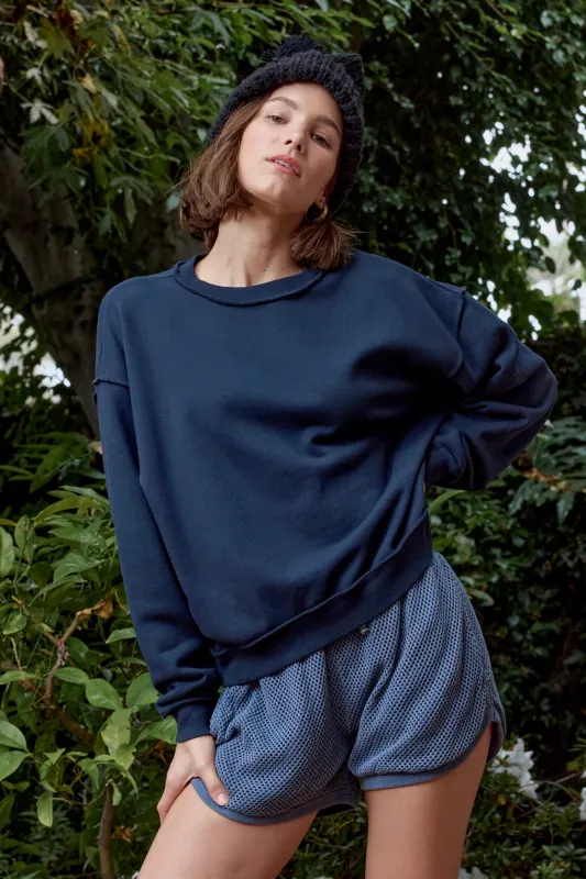 NSF Kenya Boxy Loop Terry Sweatshirt - Eclipse made by NSF