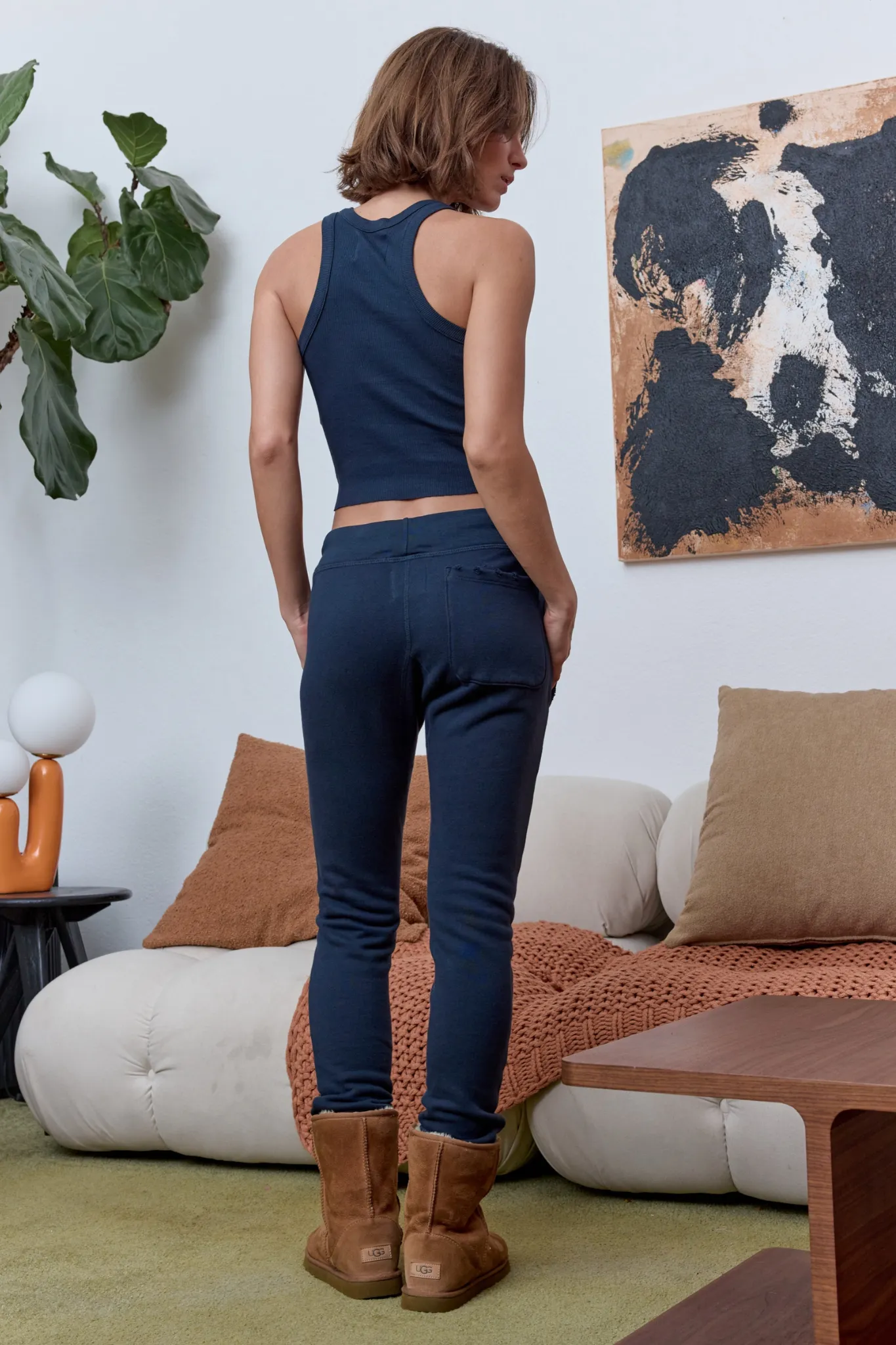 NSF Sayde Slim Distressed Loop Terry Sweatpant - Eclipse sold by NSF product image thumbnail 5