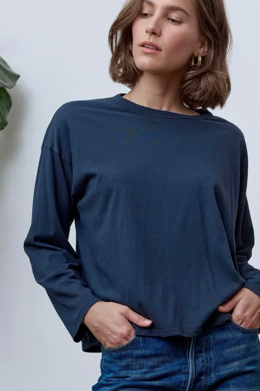 NSF Loffler Boxy Fine Jersey Tee - Eclipse made by NSF