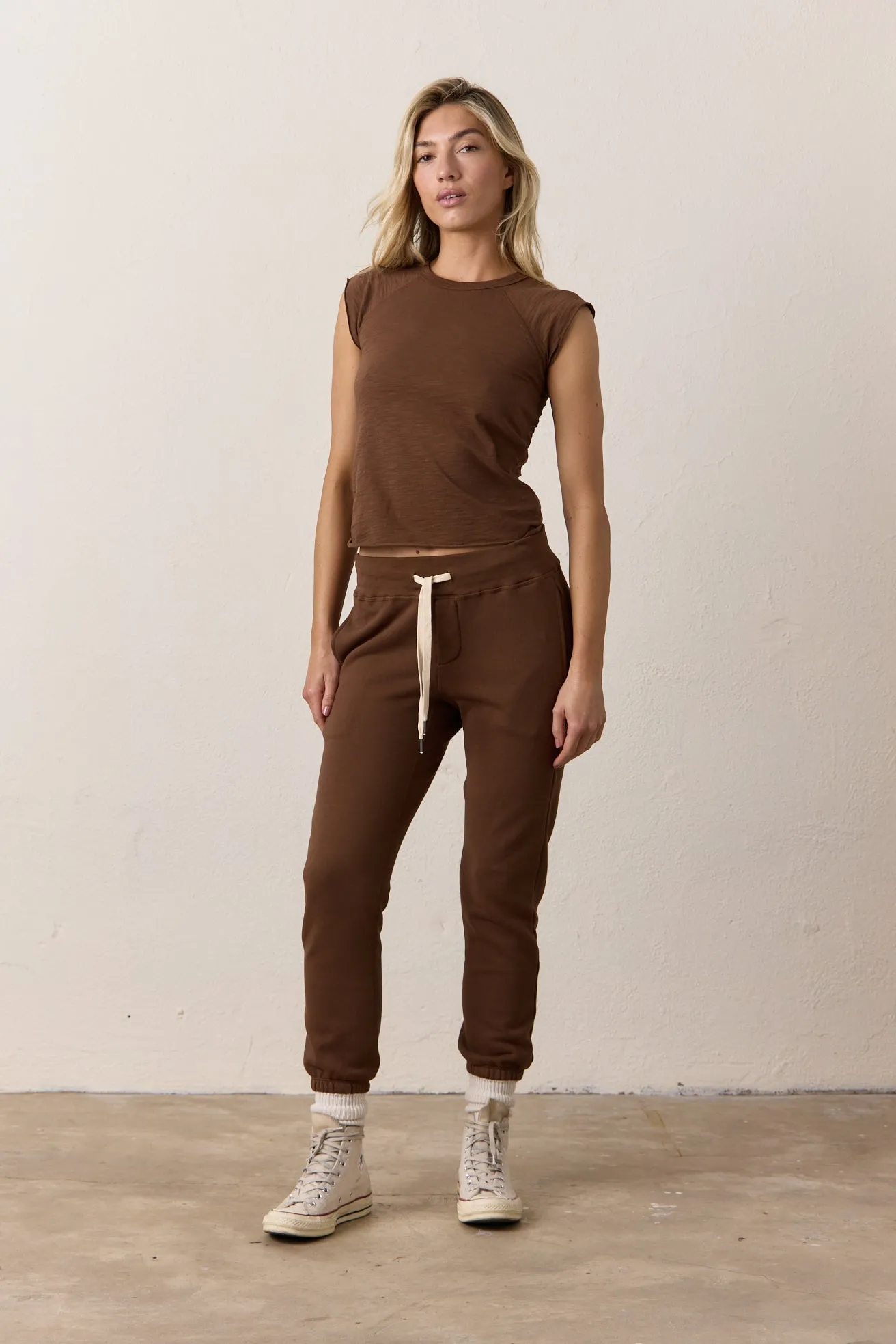NSF Sayde Slim Loop Terry Sweatpant - Brindle sold by NSF product image thumbnail 2