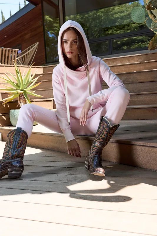 NSF Lisse Fitted Loop Terry Hoodie - Pink Perl made by NSF