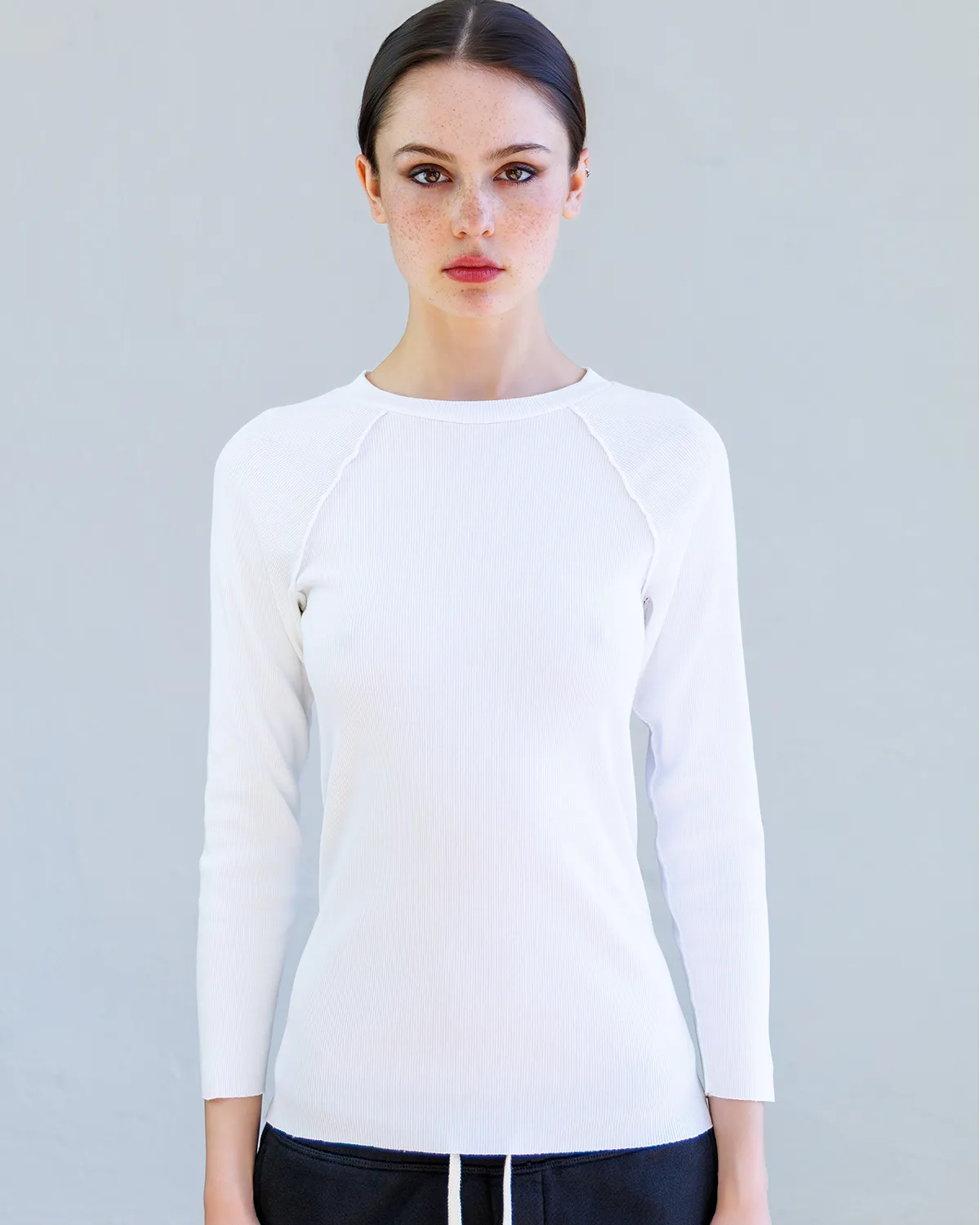 Aria Rib Raglan Tee- Pearl sold by NSF product image thumbnail 3