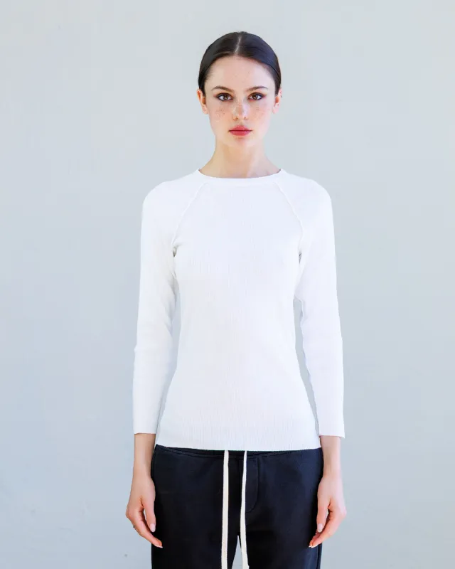 Aria Rib Raglan Tee- Pearl sold by NSF
