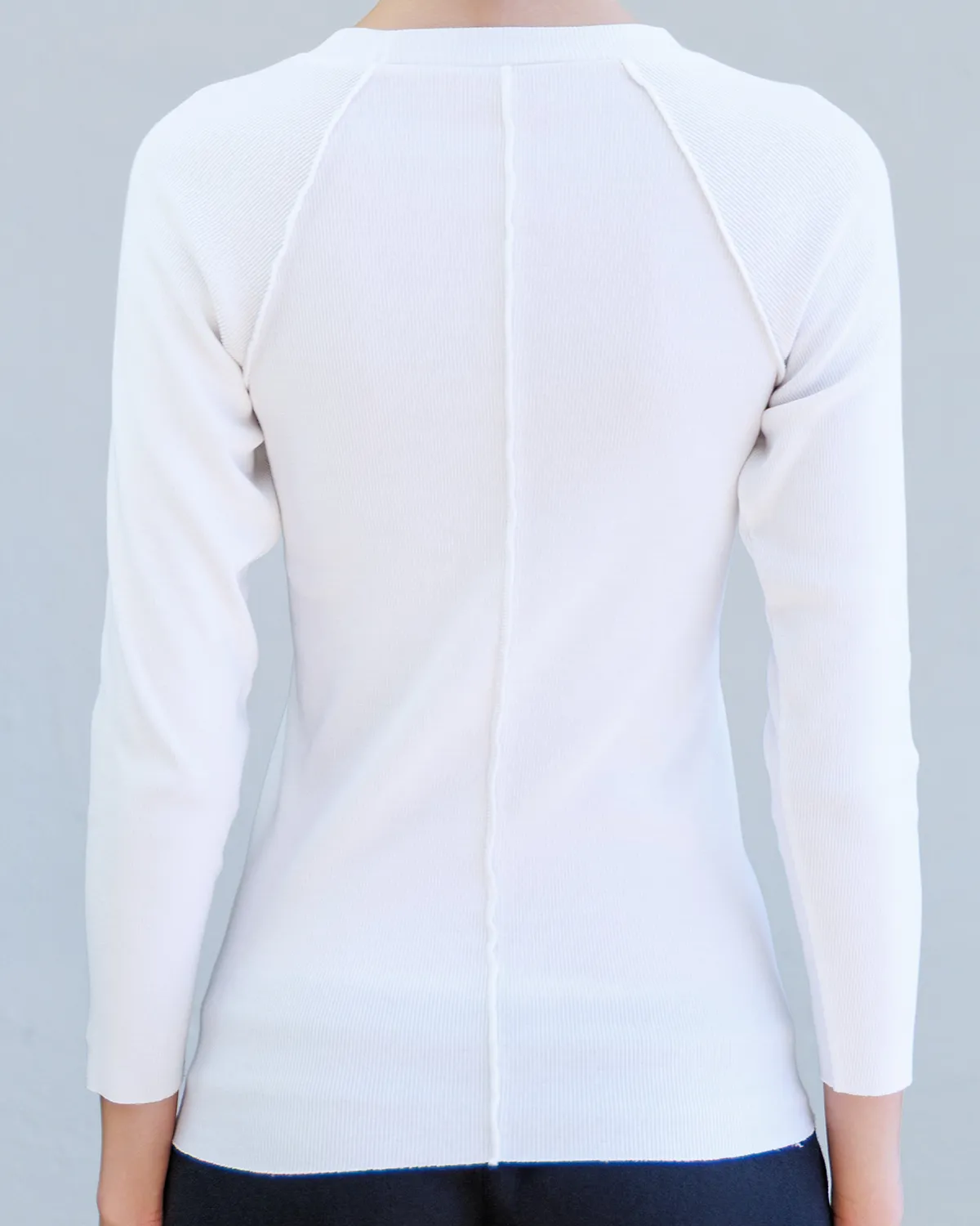 Aria Rib Raglan Tee- Pearl sold by NSF product image thumbnail 4