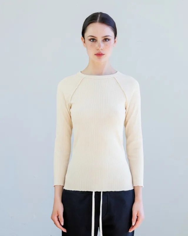 Aria Rib Raglan Tee - Drift sold by NSF