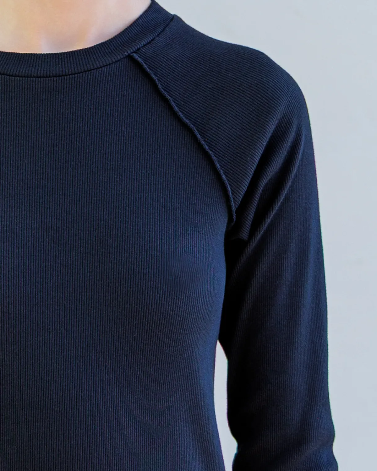 Aria Rib Raglan Tee - Black sold by NSF product image thumbnail 4