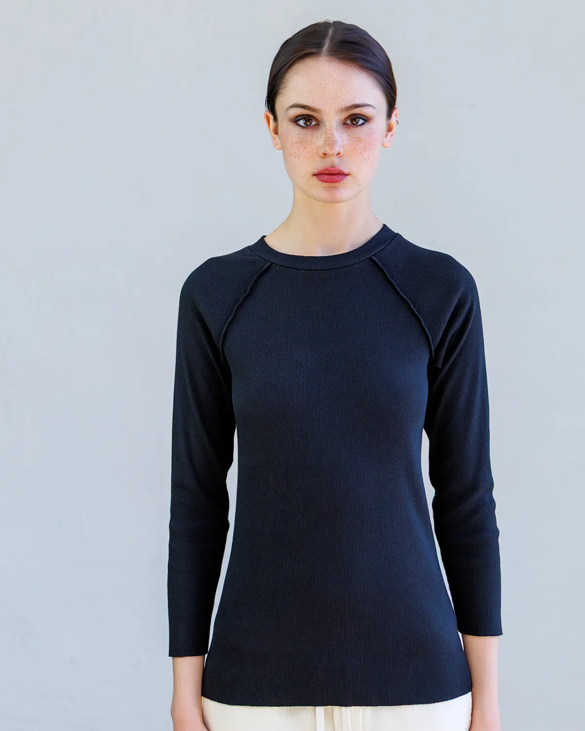 Aria Rib Raglan Tee - Black sold by NSF product image thumbnail 5