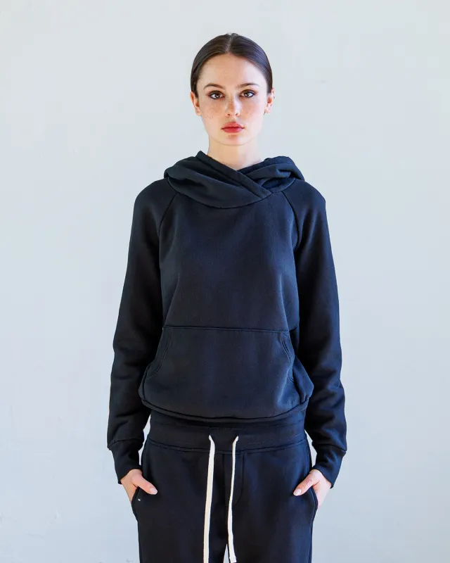 Lisse Loop Terry Hoodie - Black made by NSF