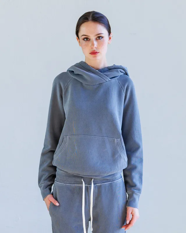 Lisse Loop Terry Hoodie - Aged Black made by NSF