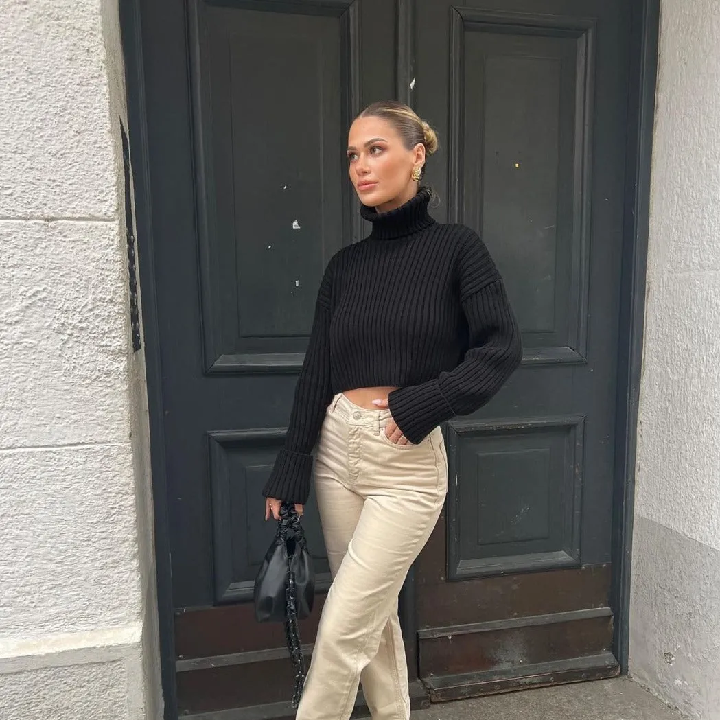 Cropped Turtleneck Sweater sold by NUDE
