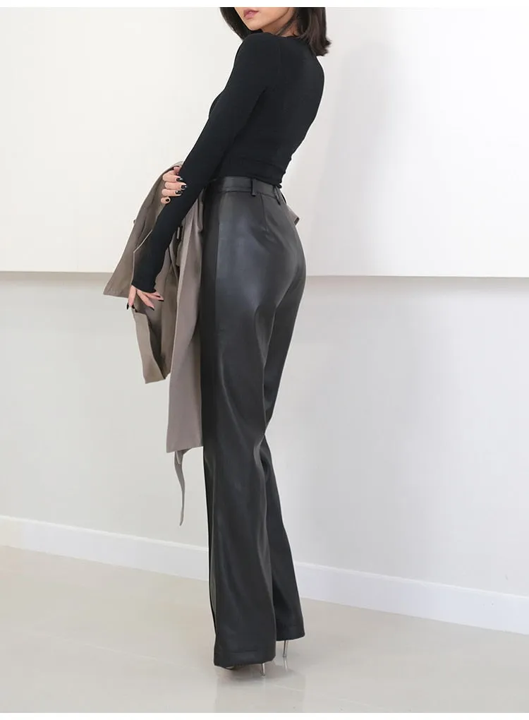 Straight Leg Leather Pants sold by NUDE product image thumbnail 2