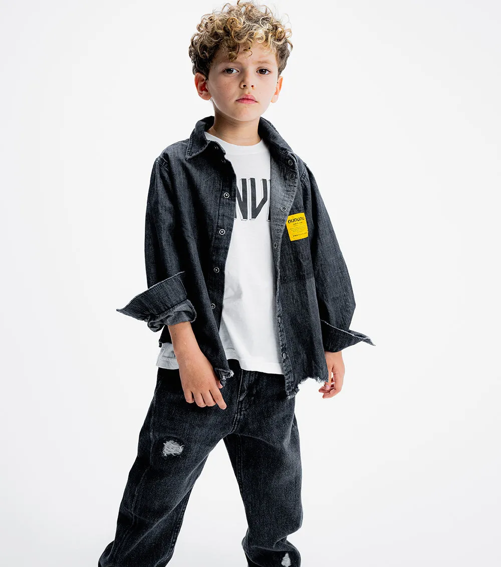 light denim shirt sold by nununu product image thumbnail 4