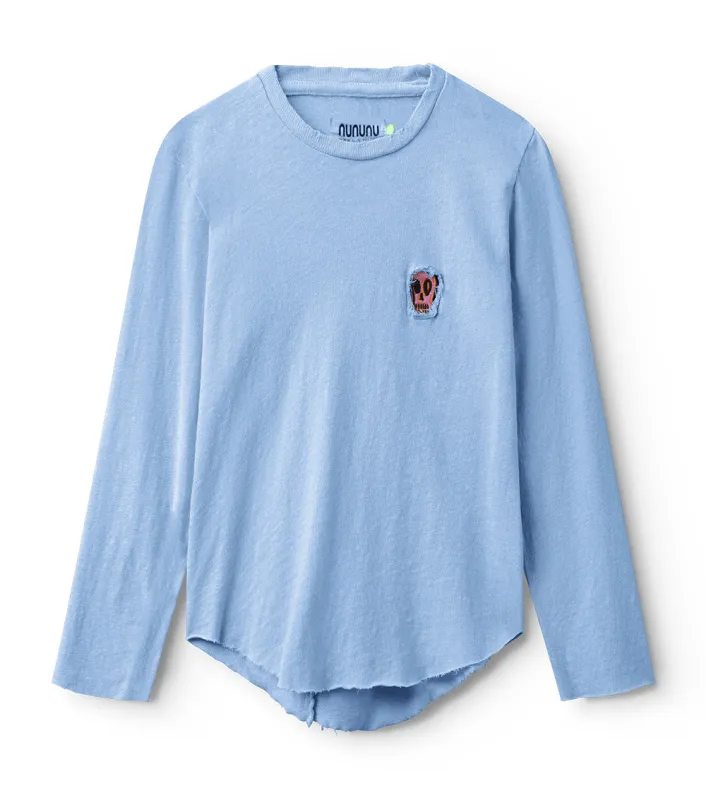 dizzy skull patch shirt made by nununu