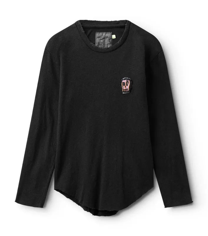 dizzy skull patch shirt made by nununu