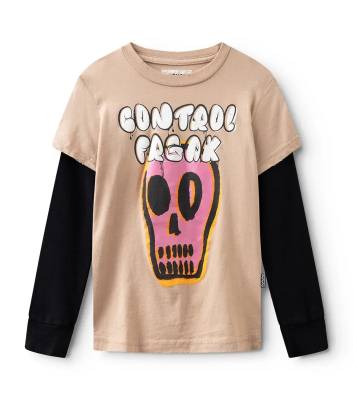 bubbly dizzy skull shirt made by nununu