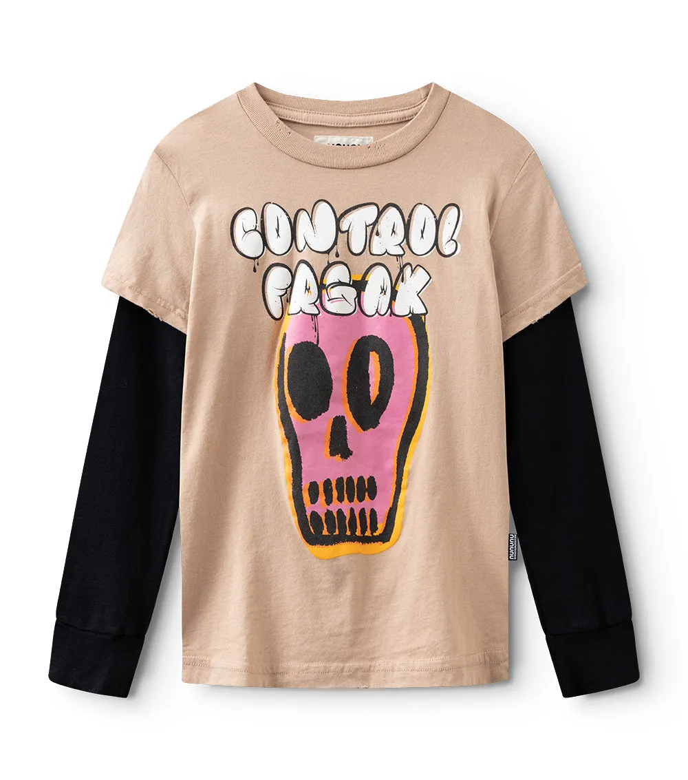bubbly dizzy skull shirt sold by nununu