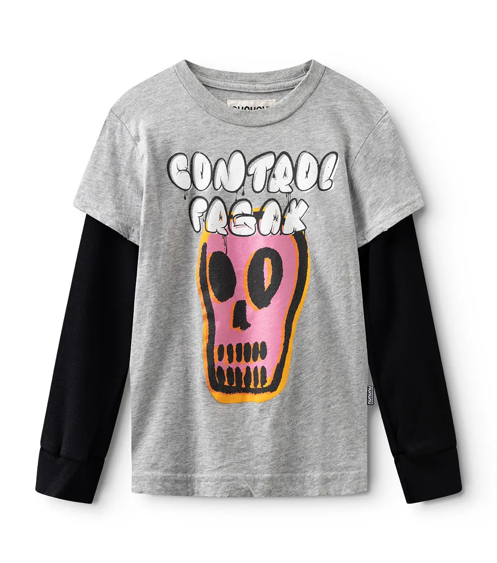 bubbly dizzy skull shirt sold by nununu
