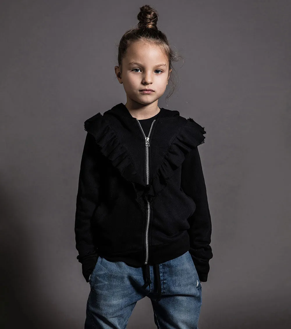 ruffled zip hoodie sold by nununu product image thumbnail 3