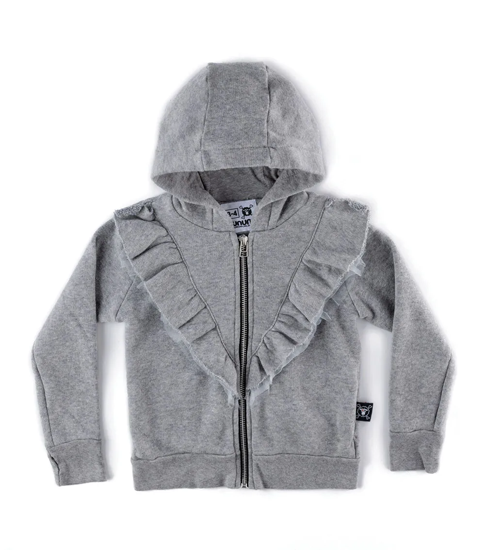 ruffled zip hoodie sold by nununu
