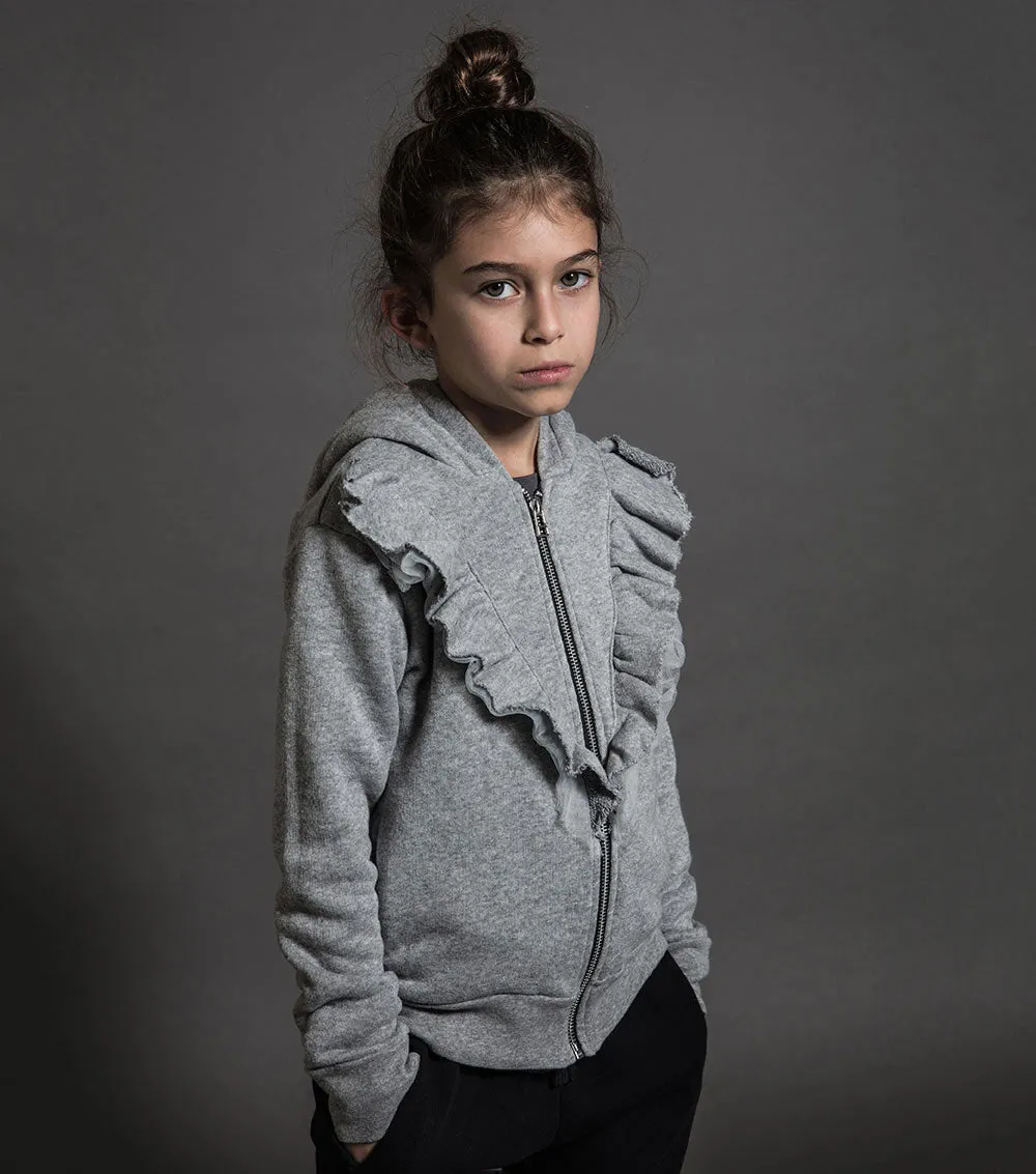 ruffled zip hoodie sold by nununu product image thumbnail 4
