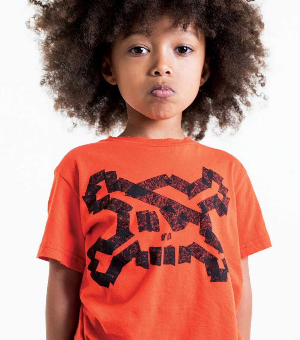 masking tape skull t-shirt sold by nununu product image thumbnail 2