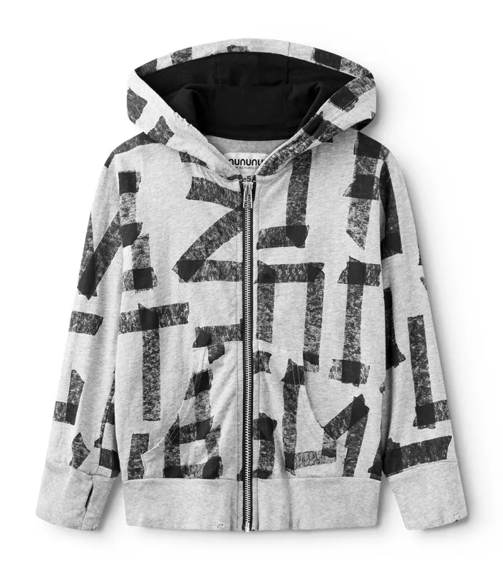 masking tape light zip hoodie made by nununu