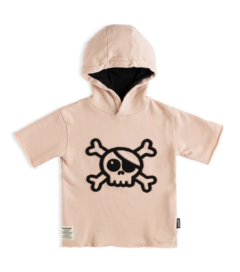 fuzzy skull hooded sweatshirt sold by nununu